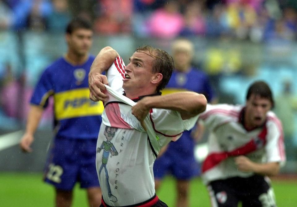 Argentin öröm: gól egy Boca–Riveren